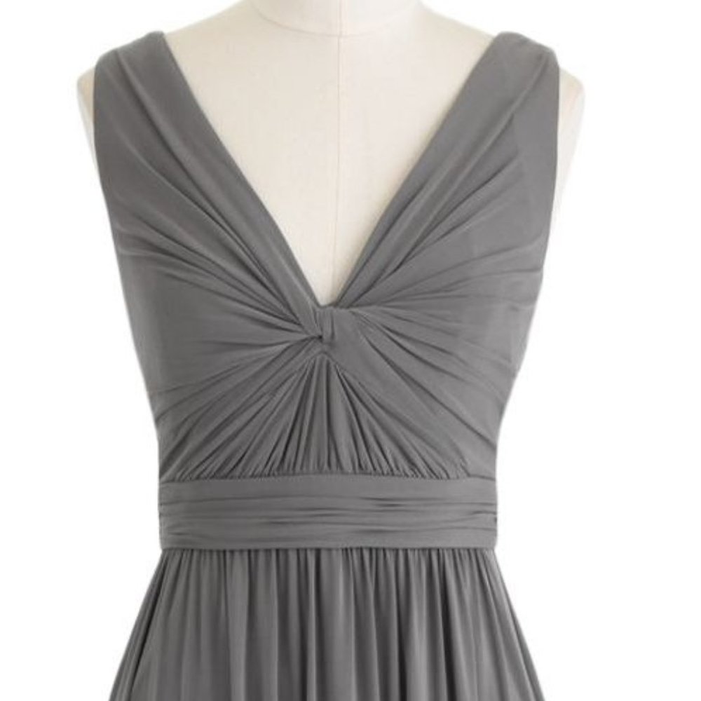J.Crew Helene Gown -- Liquid Jersey Grey Size 6